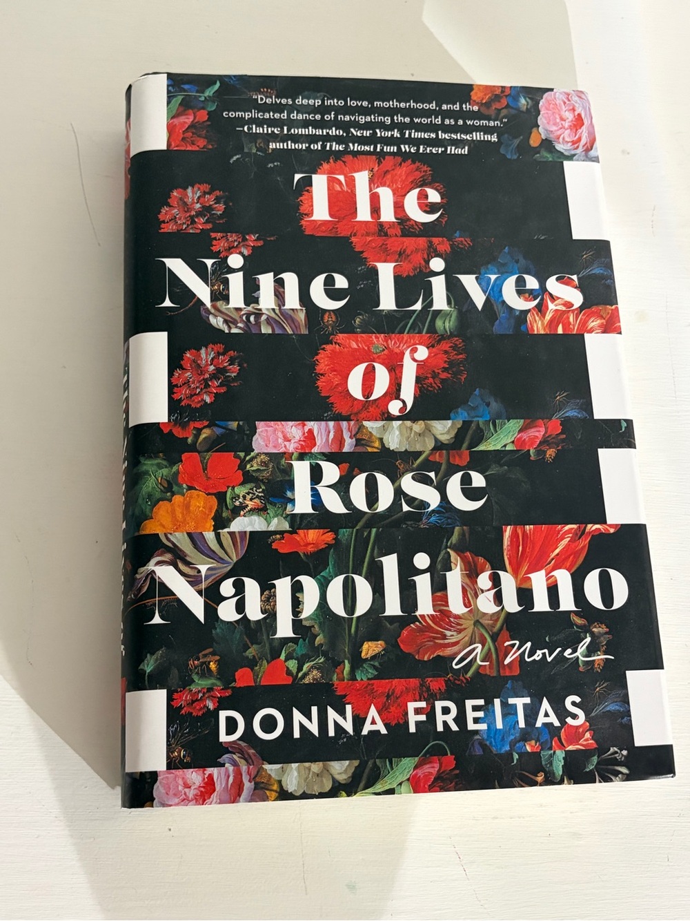 The Nine Lives of Rose Napolitano Hardcover Book - Black Floral Cover
